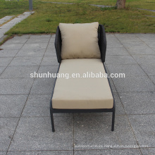 New arrive outdoor patio rope weaving furniture rope poolside sun lounger hotel chaise lounge.